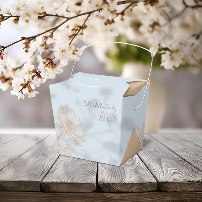 Minimalist Floral Wedding Favor Box (Creator Uploaded)