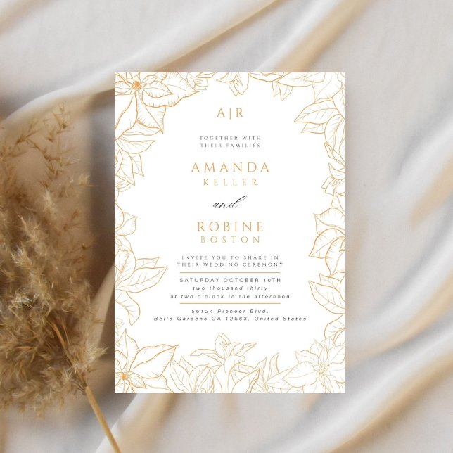 Minimalist Floral Wedding Invitation (Creator Uploaded)