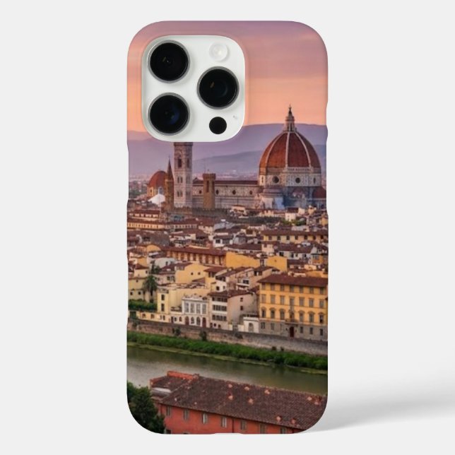 Minimalist Florence Italy Aesthetic City View Case (Back)