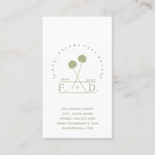 Minimalist Florist Business Business Card