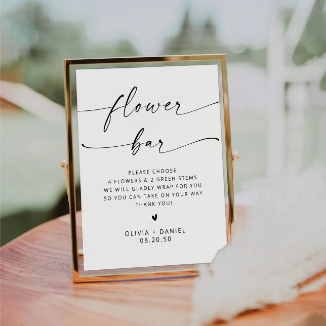 Minimalist Flower Bar Sign (Creator Uploaded)