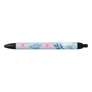 Minimalist flower  black ink pen
