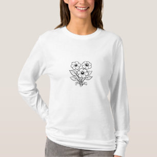 Minimalist Flower In Line T-Shirt