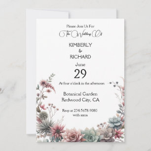 Minimalist Flower Invitation