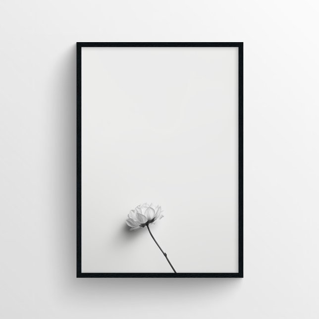 Minimalist Flower Photography in Monochrome Poster (Creator Uploaded)