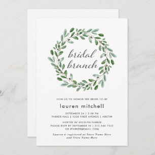 Minimalist Foliage   Bridal Brunch Invitation