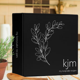 Minimalist Foliage Custom Recipe Binder