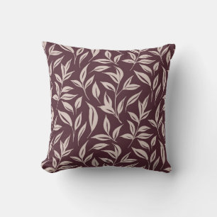 Minimalist Foliage Pattern Throw Pillow