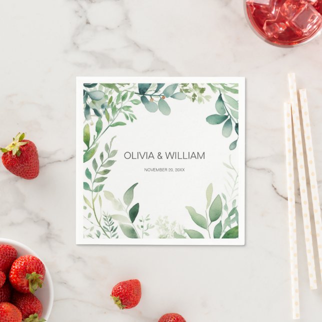 Minimalist Foliage Simple Napkin (Insitu)