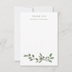 Minimalist Foliage Thank You Card