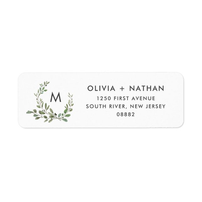 Minimalist Foliage | Wedding Monogram (Front)