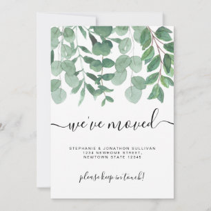 Minimalist Foliage We've Moved New Home Moving Announcement