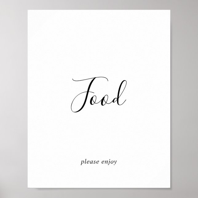 Minimalist Food Table Sign (Front)