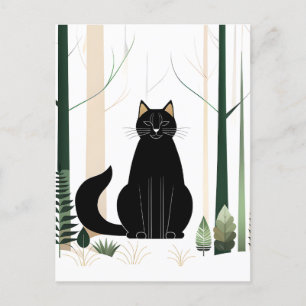 Minimalist Forest Cat is a new breed of cat that w Postcard