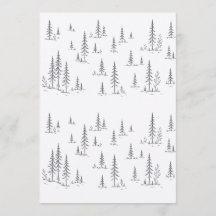 Minimalist Forest Tree Wedding Invitation Template