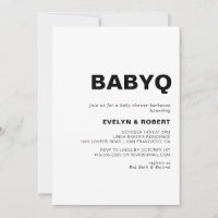 Minimalist Formal BabyQ Baby Shower Barbecue 