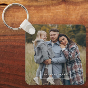 Minimalist Frame Personalized Photo Keychain