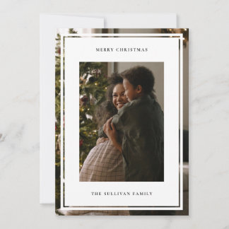 Minimalist Framed Photo Holiday Card