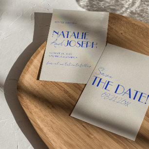 Minimalist French Whimsical Bright Retro Wedding Save The Date