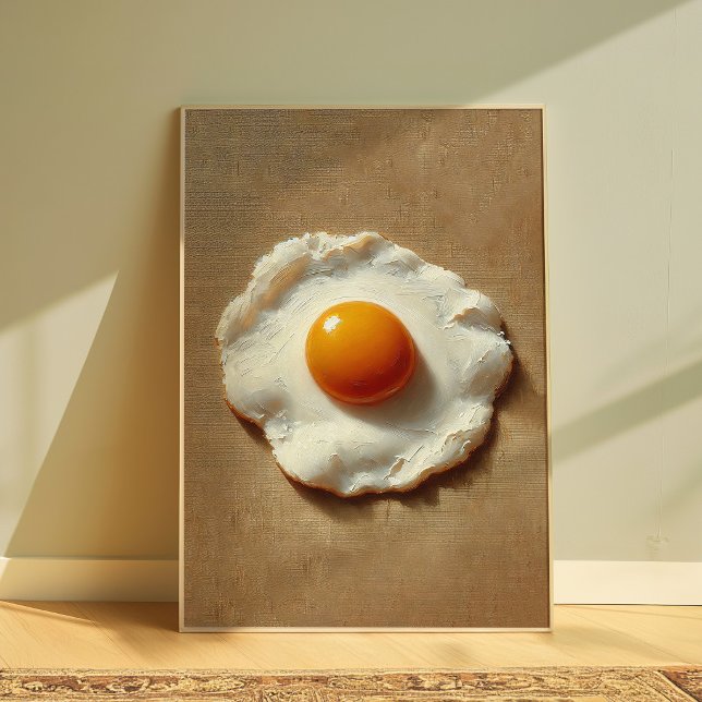 Minimalist Fried Egg Modern Kitchen Poster (Creator Uploaded)