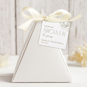 Minimalist From My Shower to Yours Party Favour Ta Tags