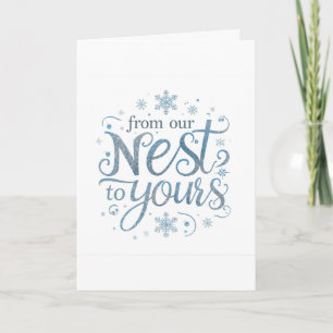 Minimalist "From our Nest to Yours" Christmas Card