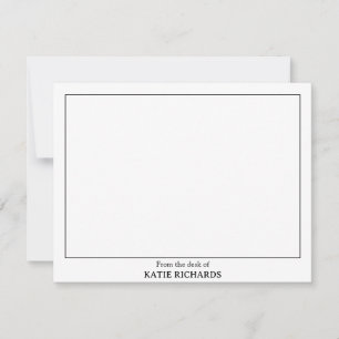 Minimalist From the desk of Square Border Card