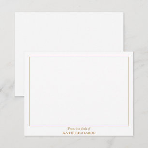 Minimalist From the desk of Square Border Gold Card