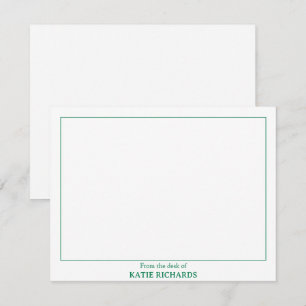 Minimalist From the desk of Square Border Green Card