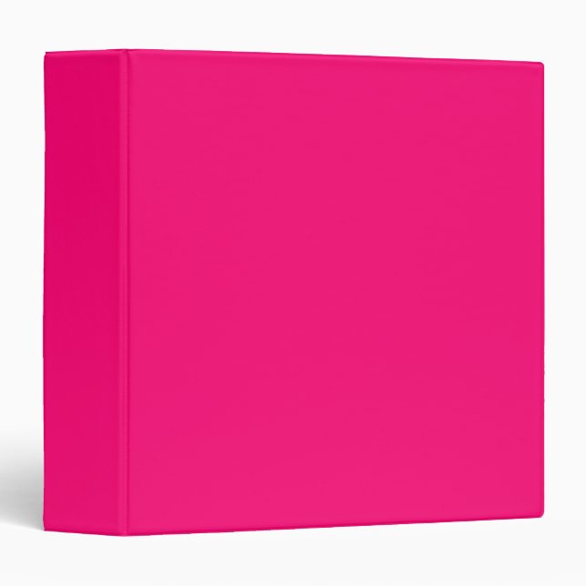 Minimalist fuchsia hot pink plain solid modern binder (Front/Spine)