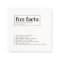 Minimalist Fun Facts Wedding Napkins