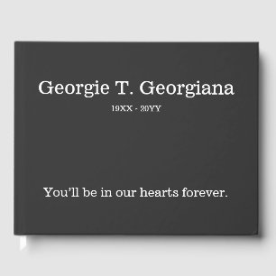 Minimalist Funeral/Memorial Guest Book