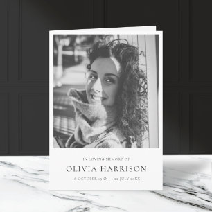 Minimalist Funeral Order of Service Folded Program