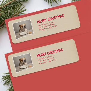 Minimalist Funny Dog Pet Photo Christmas Holiday