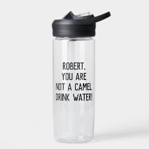 Minimalist Funny Quote Drink Water with A Name Water Bottle