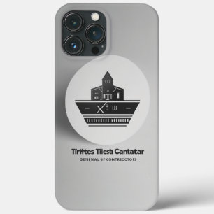 Minimalist General Contractor Logo - Black & White iPhone 13 Pro Max Case