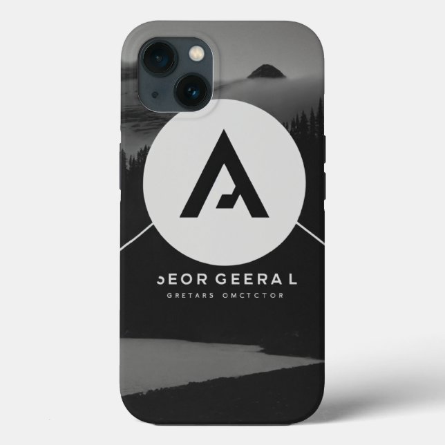 Minimalist General Contractor Logo - Black & White Case-Mate iPhone Case (Back)