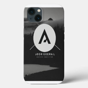 Minimalist General Contractor Logo - Black & White iPhone 13 Case