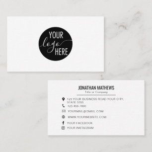 Minimalist Generic Professional Company Logo Business Card
