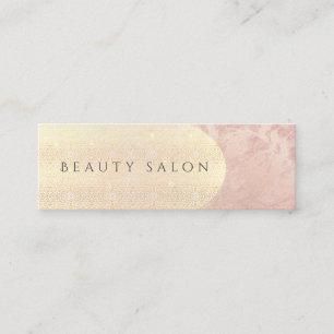 Minimalist gentle rose gold blushed marble mini business card