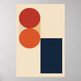 Minimalist Geometric Abstract Vector Art Poster