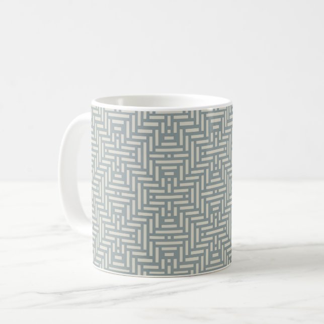 Minimalist geometric basket coffee mug (Front Left)