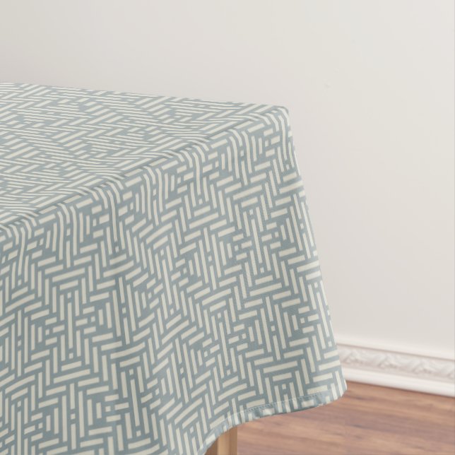 Minimalist geometric basket tablecloth (In Situ)