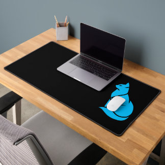 Minimalist Geometric Cat Gaming Desk Mat