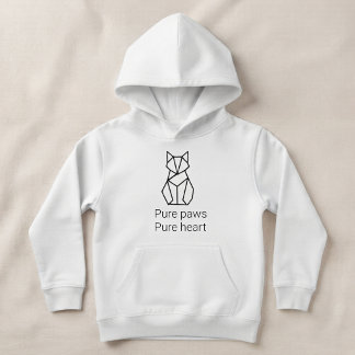 Minimalist Geometric Cat Kids Girl Hoodie