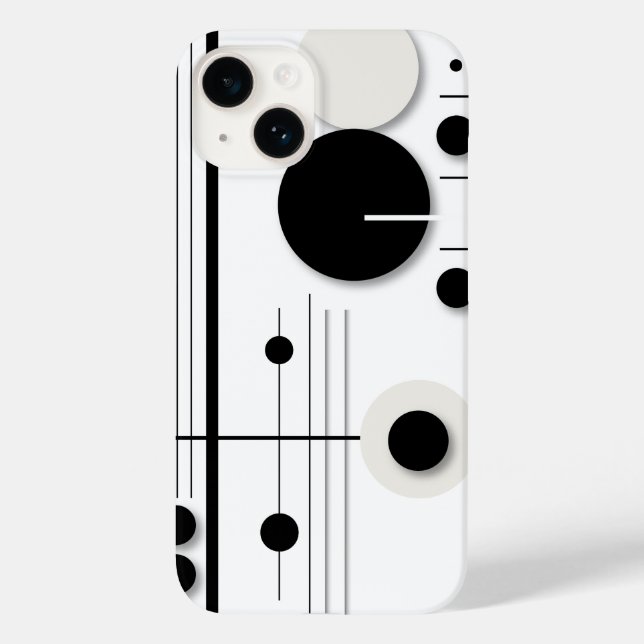 Minimalist Geometric Circle Symphony Lines Case-Mate iPhone Case (Back)