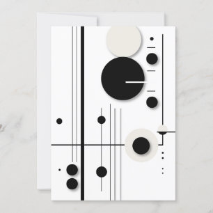 Minimalist Geometric Circle Symphony Lines Holiday Card