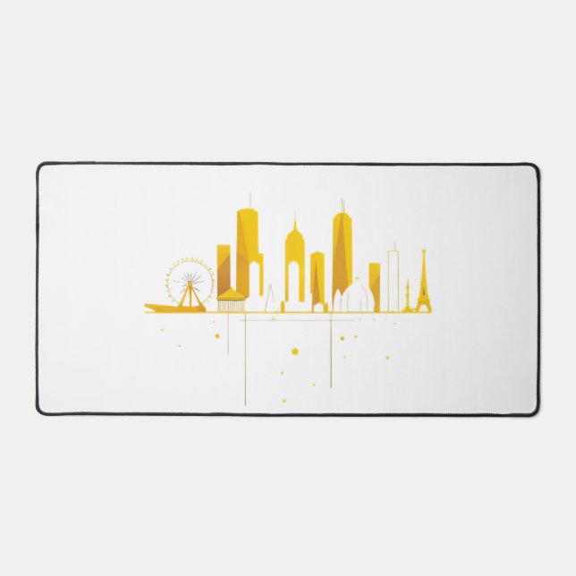 Minimalist Geometric City Skyline Silhouette  (Recto)