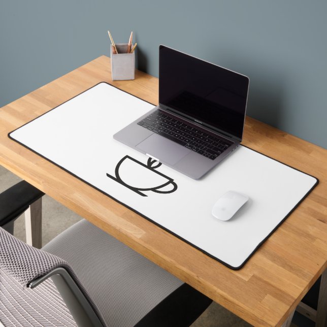 Minimalist Geometric Coffee Steam Desk Mat | Moder (Office 2)