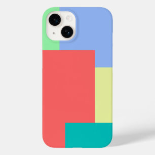 Minimalist Geometric Color Block Bright Colors Case-Mate iPhone 14 Case